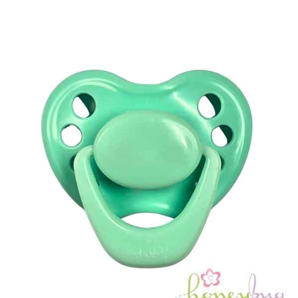 Reversible Magnetic Reborn Dummy, Green Honeybug Sweetheart Pacifier