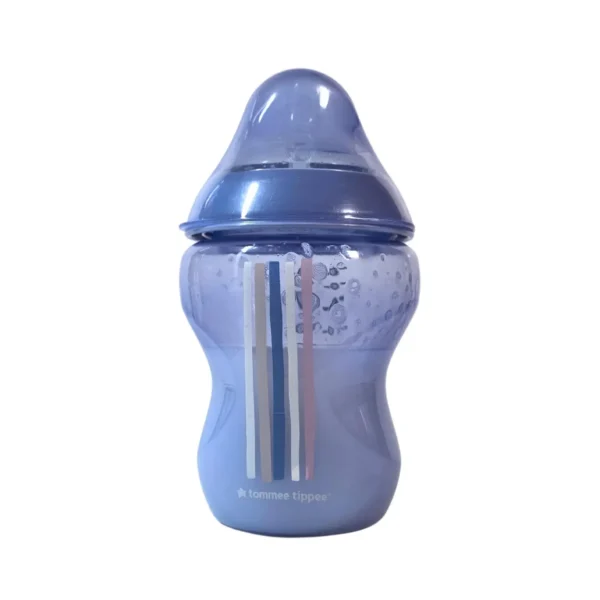 Tommee Tippee Blue Stripe Reborn Milk Bottle Prop, Realistic Formula