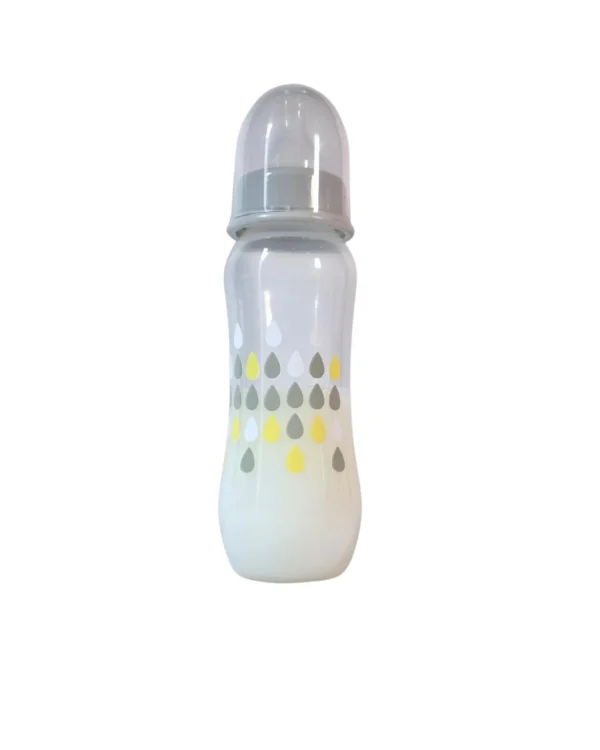Tall grey and yellow raindrop reborn bottle prop, photo 1
